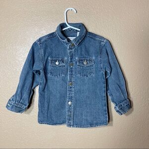 Covington toddler boy jean button down shirt